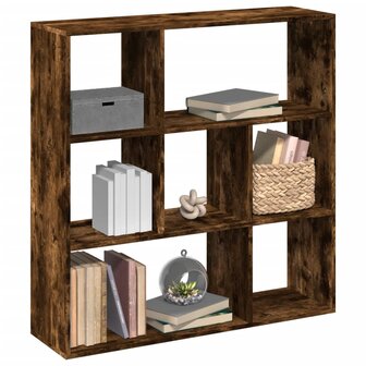 Kamerscherm / boekenkast 102x29x103,5 cm hout gerookt eiken 1
