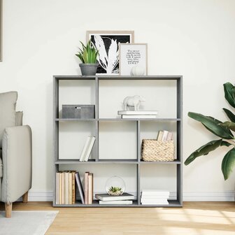 Kamerscherm / boekenkast 102x29x103,5 cm hout grijs sonoma 3