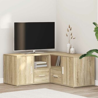 Hoekkast 160x40x45 cm bewerkt hout sonoma eikenkleurig 1