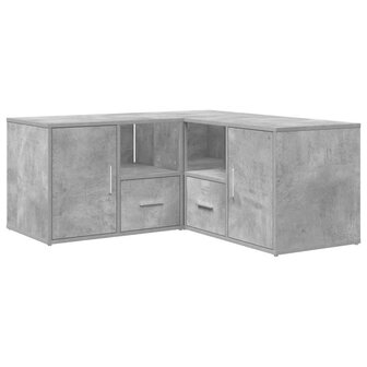 Hoekkast 160x40x45 cm bewerkt hout betongrijs 5
