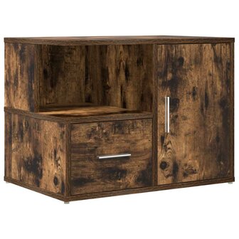 Hoekkast 160x40x45 cm bewerkt hout gerookt eikenkleurig 8