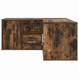 Hoekkast 160x40x45 cm bewerkt hout gerookt eikenkleurig 9