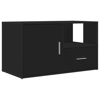 Hoekkast 200x40x45 cm bewerkt hout zwart 6
