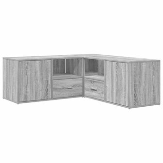 Hoekkast 200x40x45 cm bewerkt hout grijs sonoma eikenkleurig 5