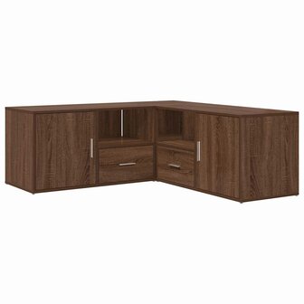 Hoekkast 200x40x45 cm bewerkt hout bruin eikenkleurig 5