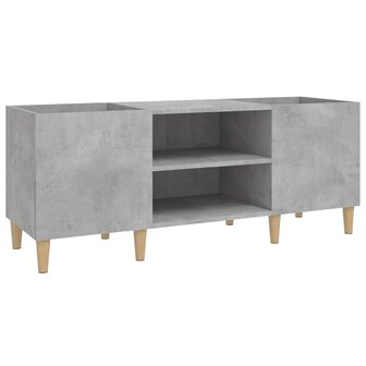 Platenkast 121x38x48 cm bewerkt hout betongrijs 2