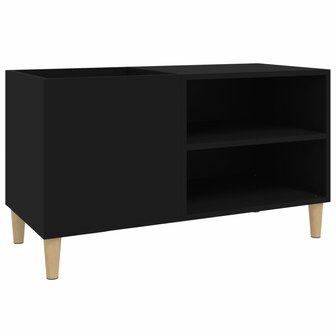 Platenkast 84,5x38x48 cm bewerkt hout zwart 2