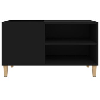 Platenkast 84,5x38x48 cm bewerkt hout zwart 5