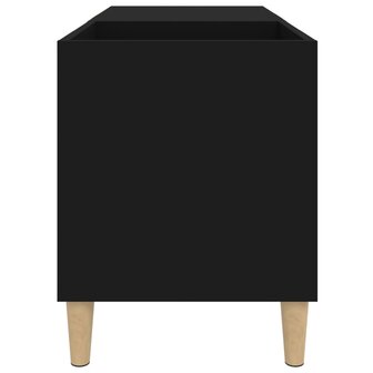 Platenkast 84,5x38x48 cm bewerkt hout zwart 6