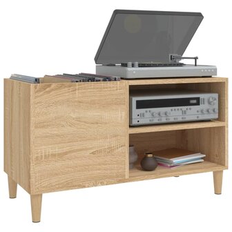 Platenkast 84,5x38x48 cm bewerkt hout sonoma eikenkleurig 4
