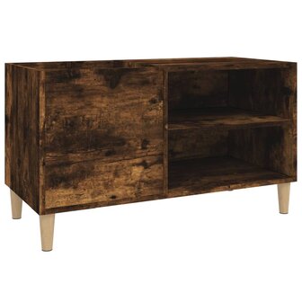 Platenkast 84,5x38x48 cm bewerkt hout gerookt eikenkleurig 2