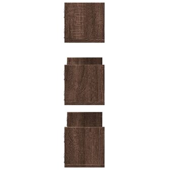 Wandschappen 3 st 58x18x18 cm bewerkt hout bruin eikenkleurig 5