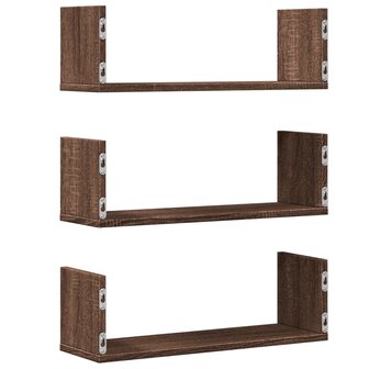 Wandschappen 3 st 58x18x18 cm bewerkt hout bruin eikenkleurig 6