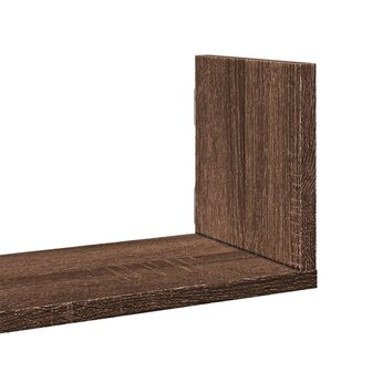 Wandschappen 3 st 58x18x18 cm bewerkt hout bruin eikenkleurig 7