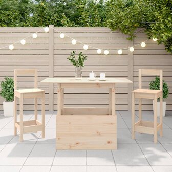 Tuintafel 100x50x75 cm massief grenenhout 4