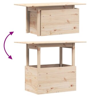 Tuintafel 100x50x75 cm massief grenenhout 8