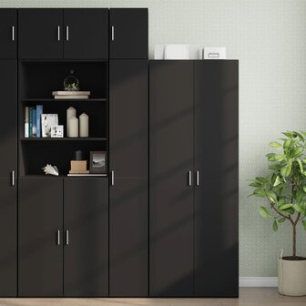 Wandkast 30x42,5x40 cm bewerkt hout zwart 3