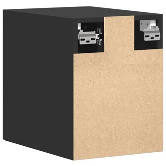 Wandkast 30x42,5x40 cm bewerkt hout zwart 7