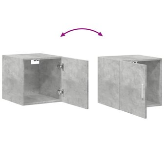 Wandkast 40x42,5x40 cm bewerkt hout betongrijs 8