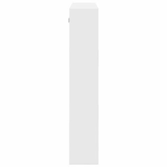 Wandkast 80x15x80 cm bewerkt hout wit 5