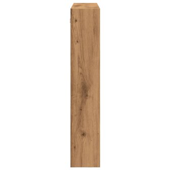 Wandkast 80x15x80 cm bewerkt hout artisanaal eikenkleur 5