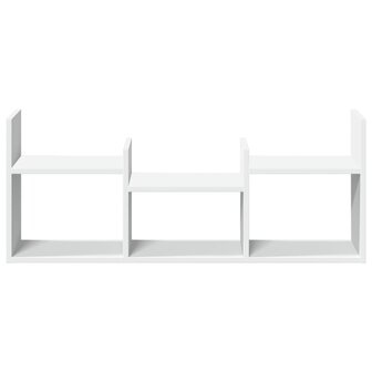Wandkast 100x18x40 cm bewerkt hout wit 4