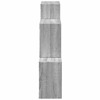 Wandkast 78x18x71 cm bewerkt hout grijs sonoma eikenkleurig 5
