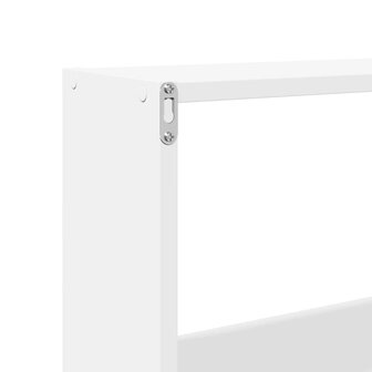 Wandkast 158x18x53 cm bewerkt hout wit 8