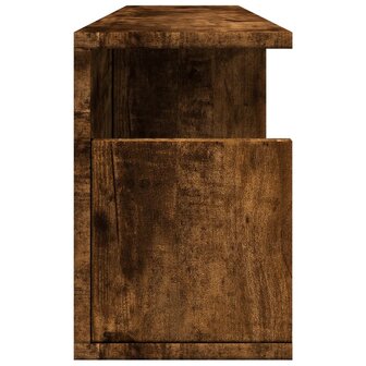Wandkast 80x20x30 cm bewerkt hout gerookt eikenkleurig 5