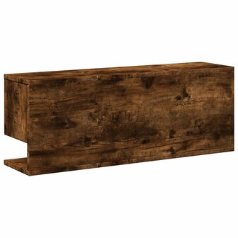 Wandkast 80x20x30 cm bewerkt hout gerookt eikenkleurig 6