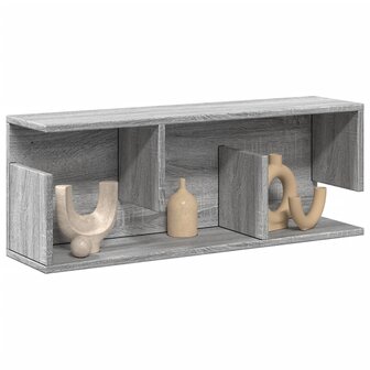 Wandkast 80x20x30 cm bewerkt hout grijs sonoma eikenkleurig 1