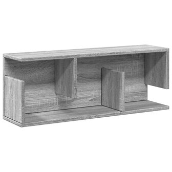 Wandkast 80x20x30 cm bewerkt hout grijs sonoma eikenkleurig 2