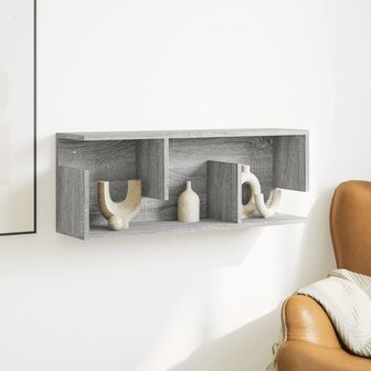 Wandkast 80x20x30 cm bewerkt hout grijs sonoma eikenkleurig 3