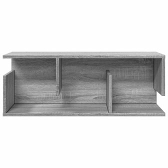 Wandkast 80x20x30 cm bewerkt hout grijs sonoma eikenkleurig 4