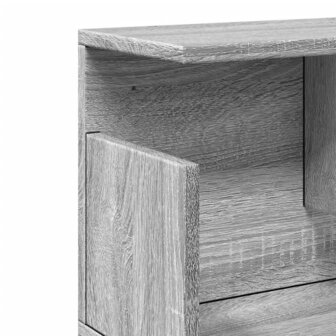 Wandkast 80x20x30 cm bewerkt hout grijs sonoma eikenkleurig 7