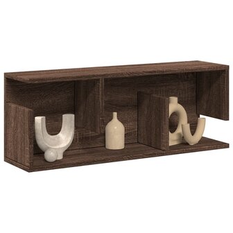 Wandkast 80x20x30 cm bewerkt hout bruin eikenkleur 1