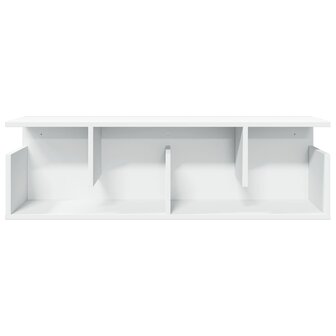 Wandkast 100x20x30 cm bewerkt hout wit 4