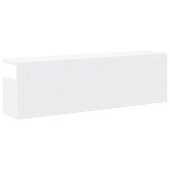 Wandkast 100x20x30 cm bewerkt hout wit 6