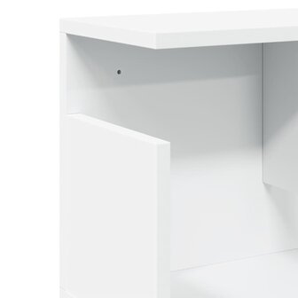 Wandkast 100x20x30 cm bewerkt hout wit 7