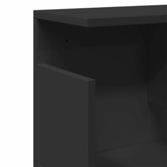 Wandkast 100x20x30 cm bewerkt hout zwart 7