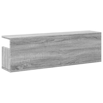 Wandkast 100x20x30 cm bewerkt hout grijs sonoma eikenkleurig 6