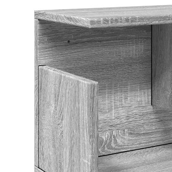 Wandkast 100x20x30 cm bewerkt hout grijs sonoma eikenkleurig 7
