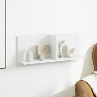 Wandkast 70x16,5x30 cm bewerkt hout wit 3