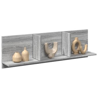 Wandkast 100x16,5x30 cm bewerkt hout grijs sonoma eikenkleurig 1