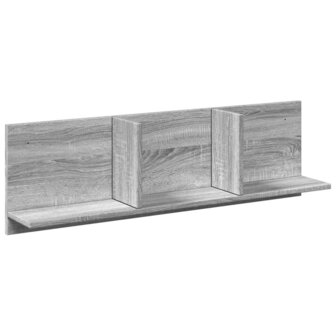 Wandkast 100x16,5x30 cm bewerkt hout grijs sonoma eikenkleurig 2