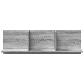 Wandkast 100x16,5x30 cm bewerkt hout grijs sonoma eikenkleurig 4
