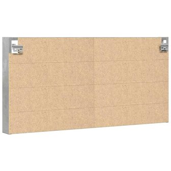 Vitrinekast 100x8,5x50 cm bewerkt hout betongrijs 6