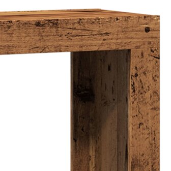 3-delige Tafeltjesset bewerkt hout oud houtkleurig 6
