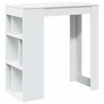 Bartafel met rekken 102x50x103,5 cm bewerkt hout wit 2