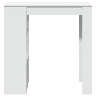 Bartafel met rekken 102x50x103,5 cm bewerkt hout wit 4
